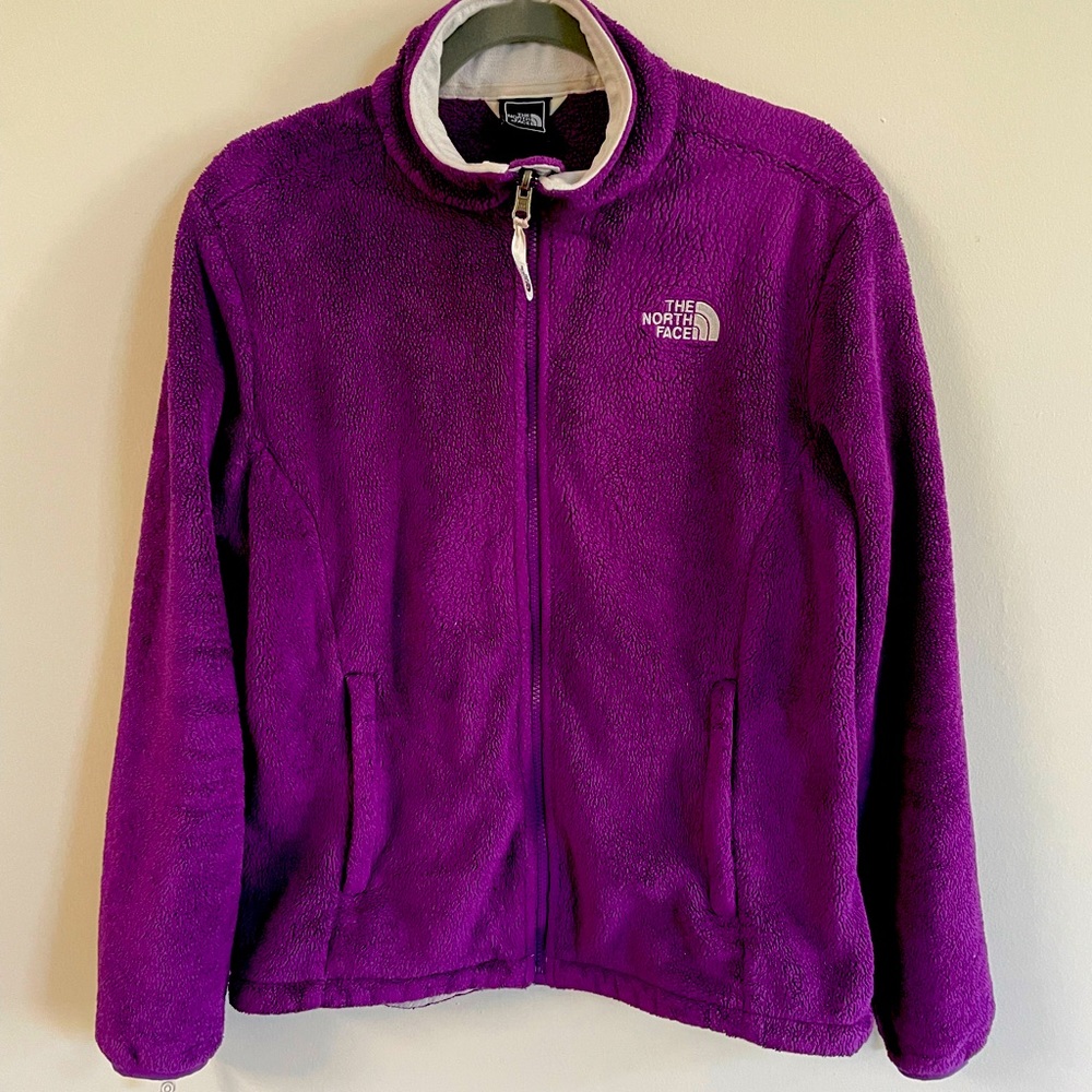 Purple North Face womens large fleece jacket